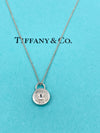 Sold-Tiffany & Co 925 Silver Pad Lock Necklace