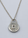 Sold-Tiffany & Co 925 Silver Pad Lock Necklace