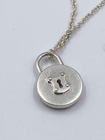 Sold-Tiffany & Co 925 Silver Pad Lock Necklace