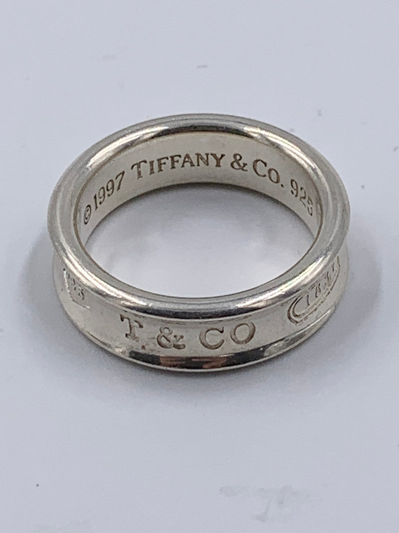 Sold-Tiffany & Co 925 Silver 1837 Medium Ring Size 9