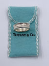 Sold-Tiffany & Co 925 Silver 1837 Medium Ring Size 9