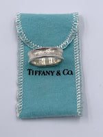 Sold-Tiffany & Co 925 Silver 1837 Medium Ring Size 9