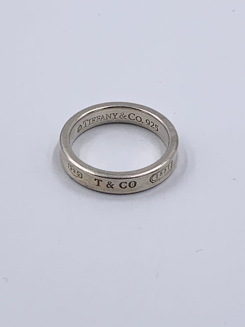 Sold-Tiffany & Co 925 Silver 1837 Narrow Ring Size 6