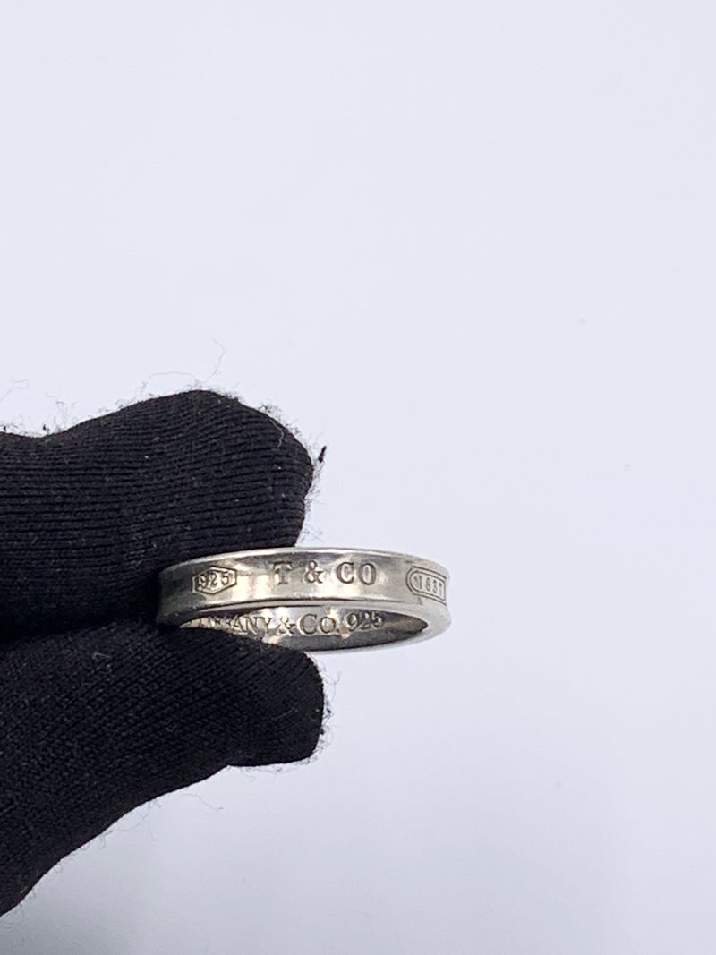 Sold-Tiffany & Co 925 Silver 1837 Narrow Ring Size 6
