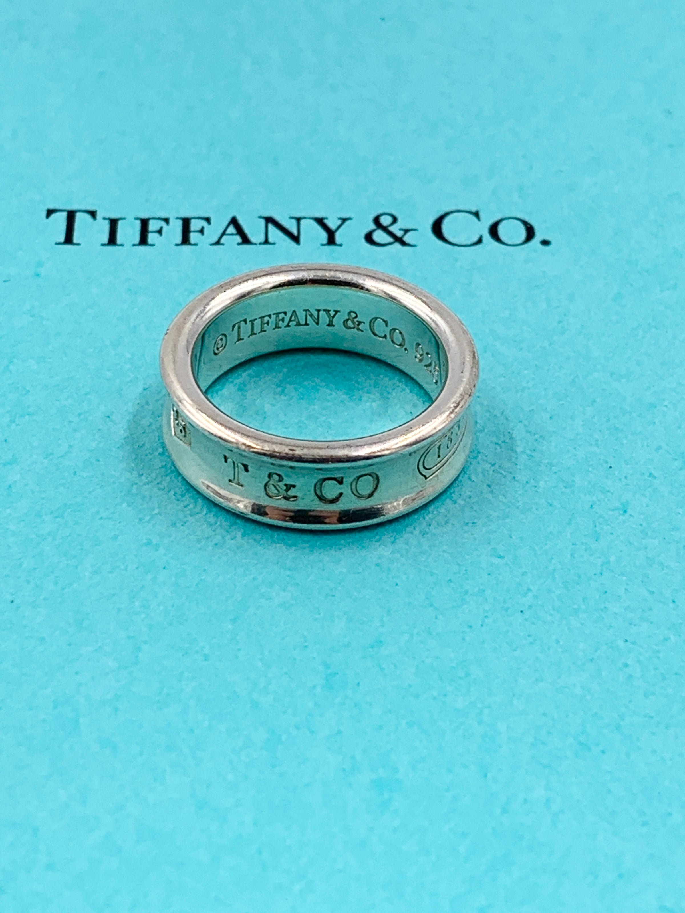Tiffany & Co. Sterling Silver & Titanium Band Ring Size Y1/2 #52125 -  Monty's