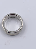 Sold-Tiffany & Co 925 Silver 1837 Medium Ring Size 8