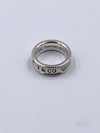Sold-Tiffany & Co 925 Silver 1837 Medium Ring Size 5.75