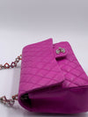 Sold-CHANEL Valentine Flap in Purple Silver Hardware Shoulder Bag