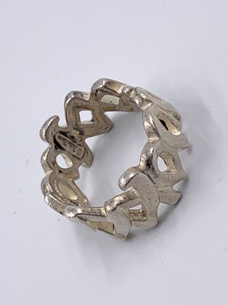 Tiffany & Co 925 Silver Paloma Picasso Loving Heart Vintage Band Ring Size 6