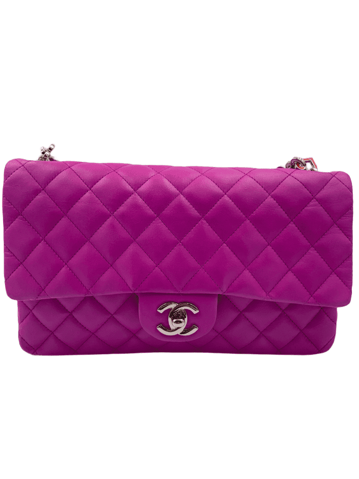 Chanel Valentine Heart Chain Medium Single Flap Bag - Purple Shoulder Bags,  Handbags - CHA698473
