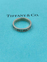 Sold-Tiffany & Co 925 Silver Atlas Narrow Ring Size 6