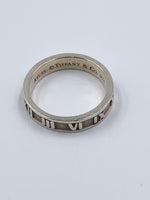 Sold-Tiffany & Co 925 Silver Atlas Narrow Ring Size 6