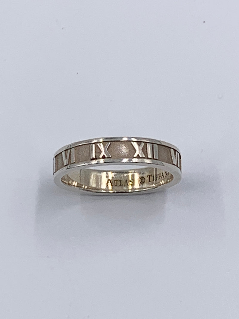 Sold-Tiffany & Co 925 Silver Atlas Narrow Ring Size 6