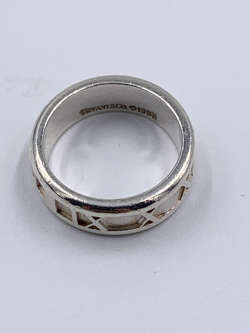 Sold-Tiffany & Co 925 Silver Atlas Medium Ring Size 6