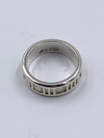 Tiffany & Co 925 Silver Atlas Medium Ring Size 6