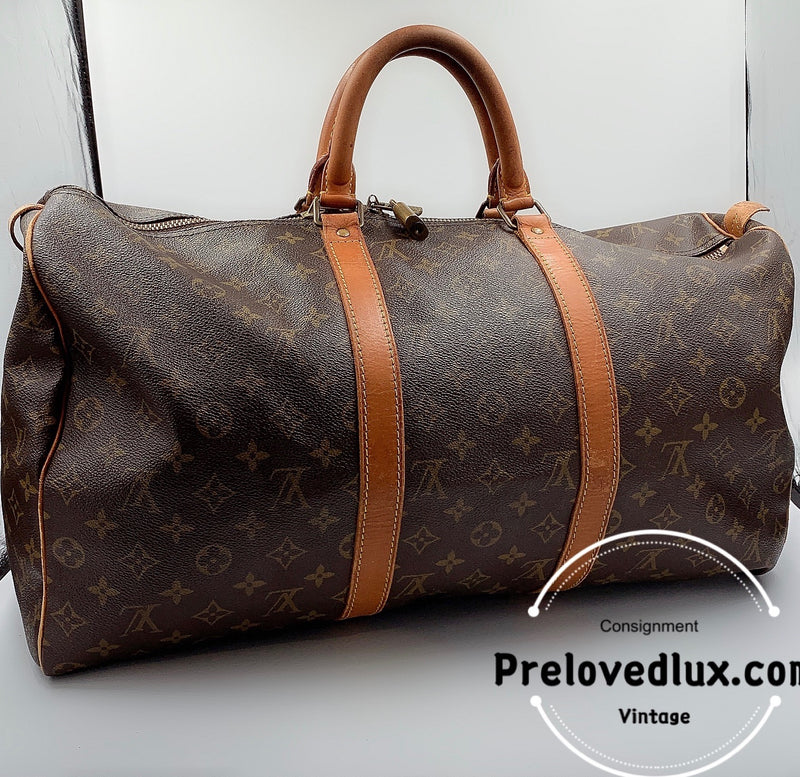 Sold-LOUIS VUITTON Monogram Keepall 50 Travel Bag (2)