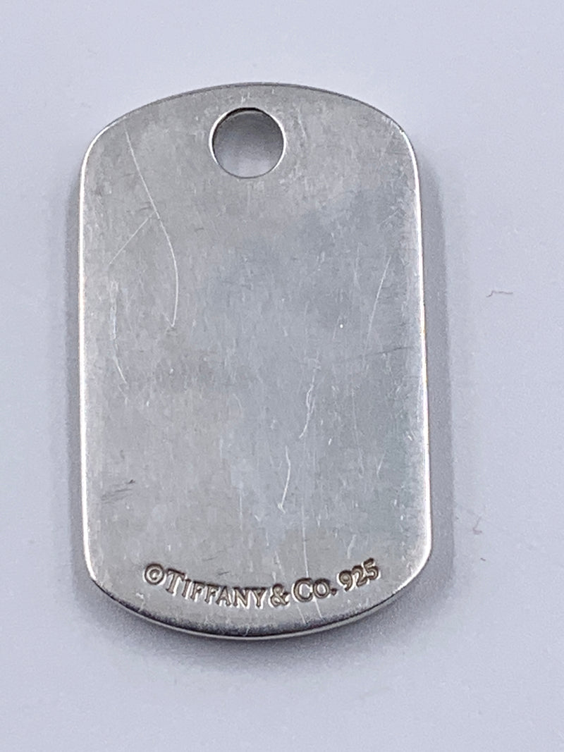 Sold-Tiffany & Co 925 Silver 1837 Dog Tag Plate Pendant