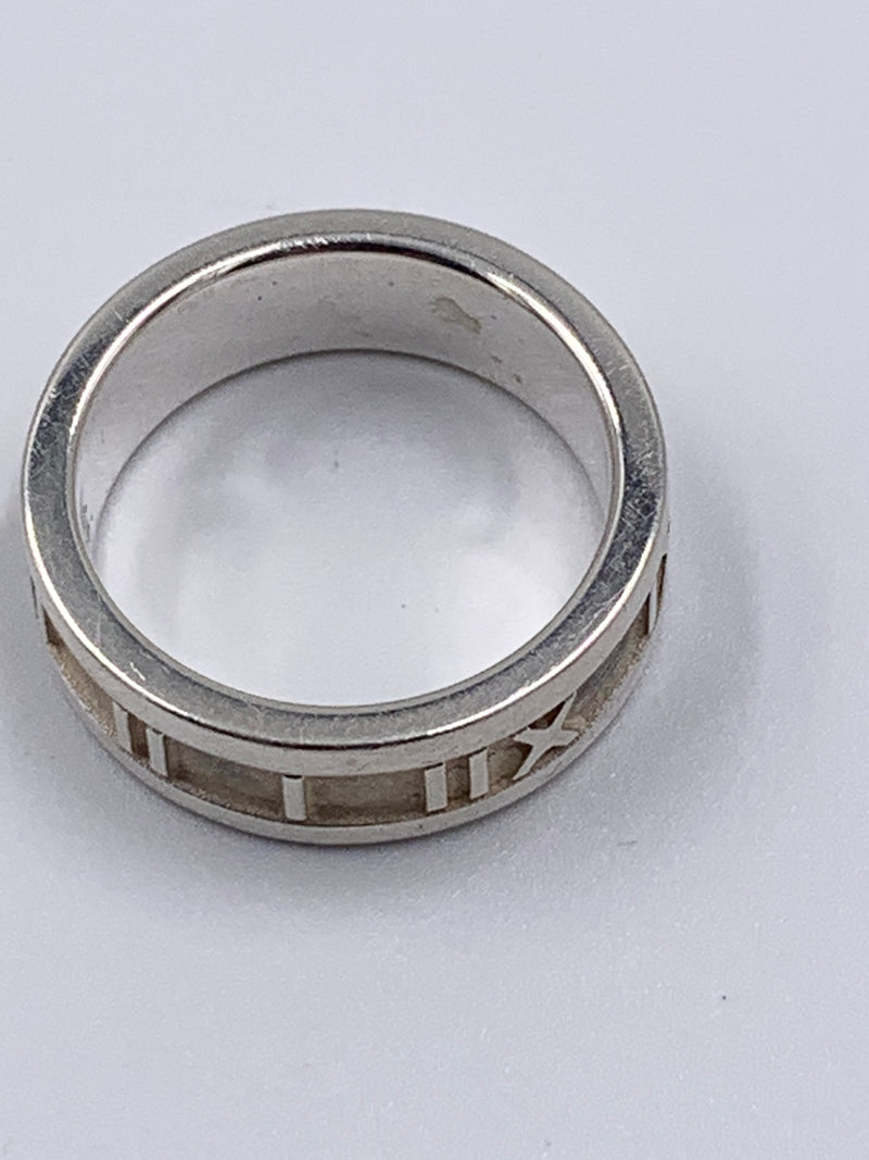 Tiffany & Co 925 Silver Atlas Medium Ring Size 5 3/4 (5.25)