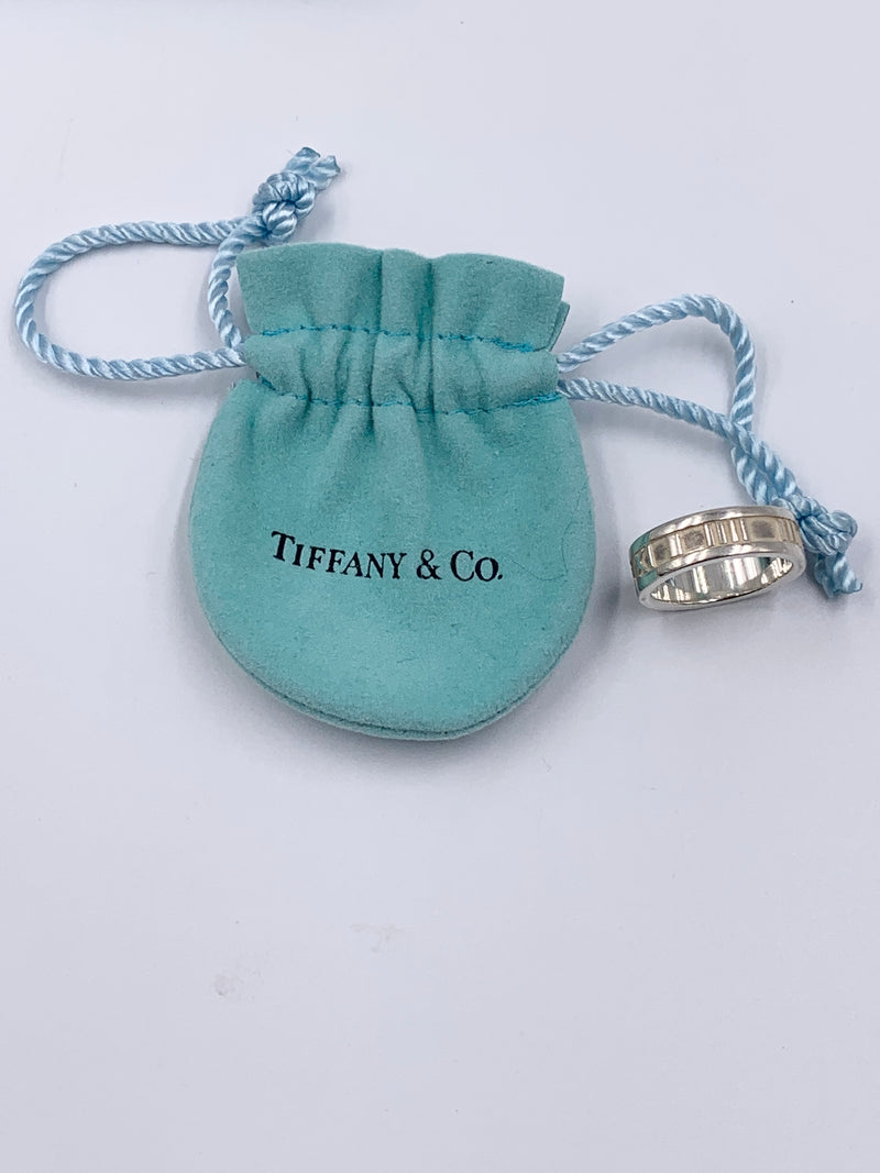 Tiffany & Co 925 Silver Atlas Medium Ring Size 5 3/4 (5.25)