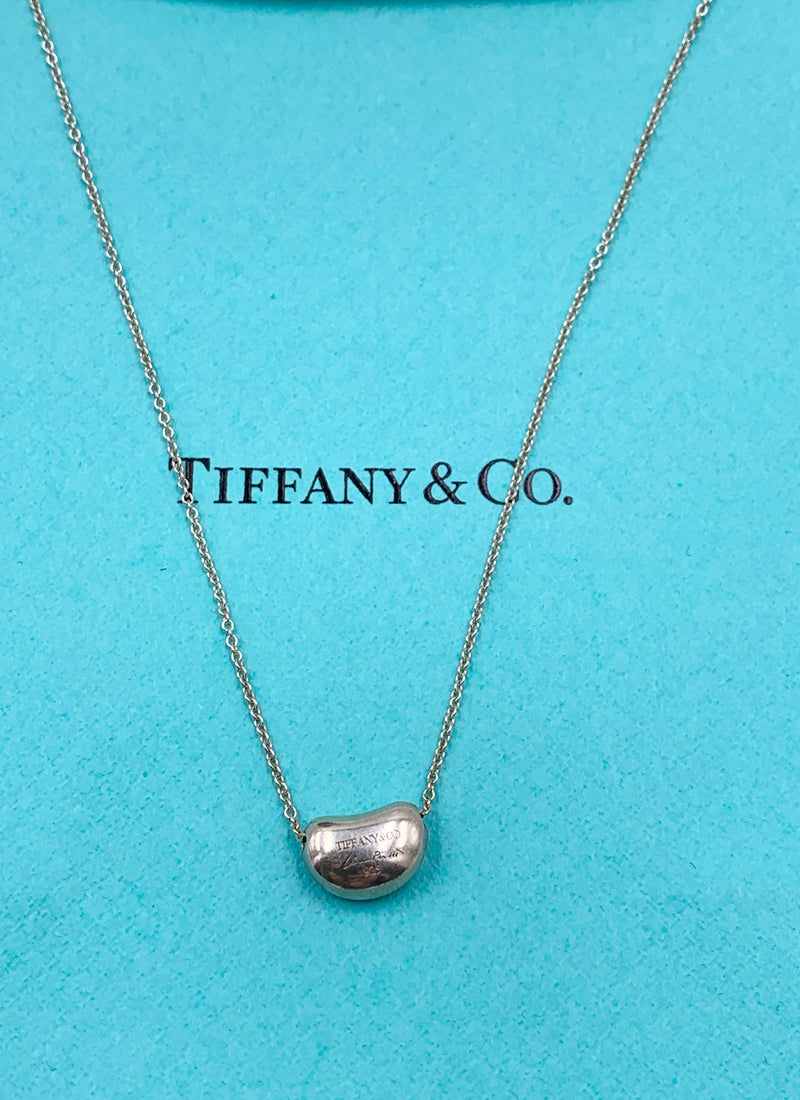 Sold-Tiffany & Co Elsa Peretti Silver 925 Bean Necklace