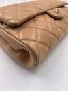 Sold-CHANEL Classic Quilted Flap Beige Lambskin Shoulder Bag/Clutch