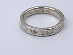 Sold-Tiffany & Co 925 Silver 1837 Narrow Ring Size 8.75