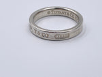 Sold-Tiffany & Co 925 Silver 1837 Narrow Ring Size 8.75