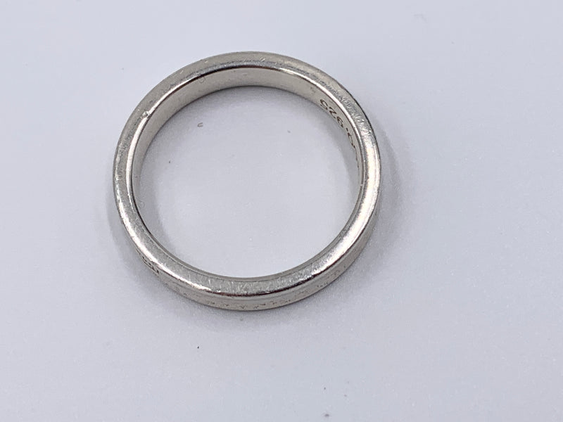 Sold-Tiffany & Co 925 Silver 1837 Narrow Ring Size 8.75