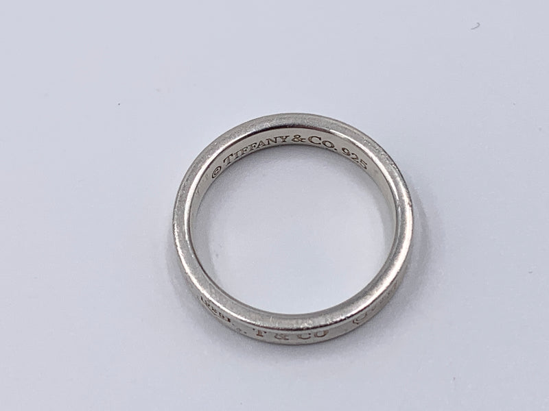 Sold-Tiffany & Co 925 Silver 1837 Narrow Ring Size 8.75