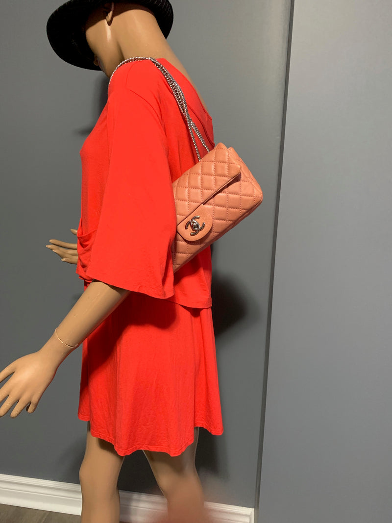 CHANEL CC Flap Bag - Dark Pink (Salmon Pink) SHW