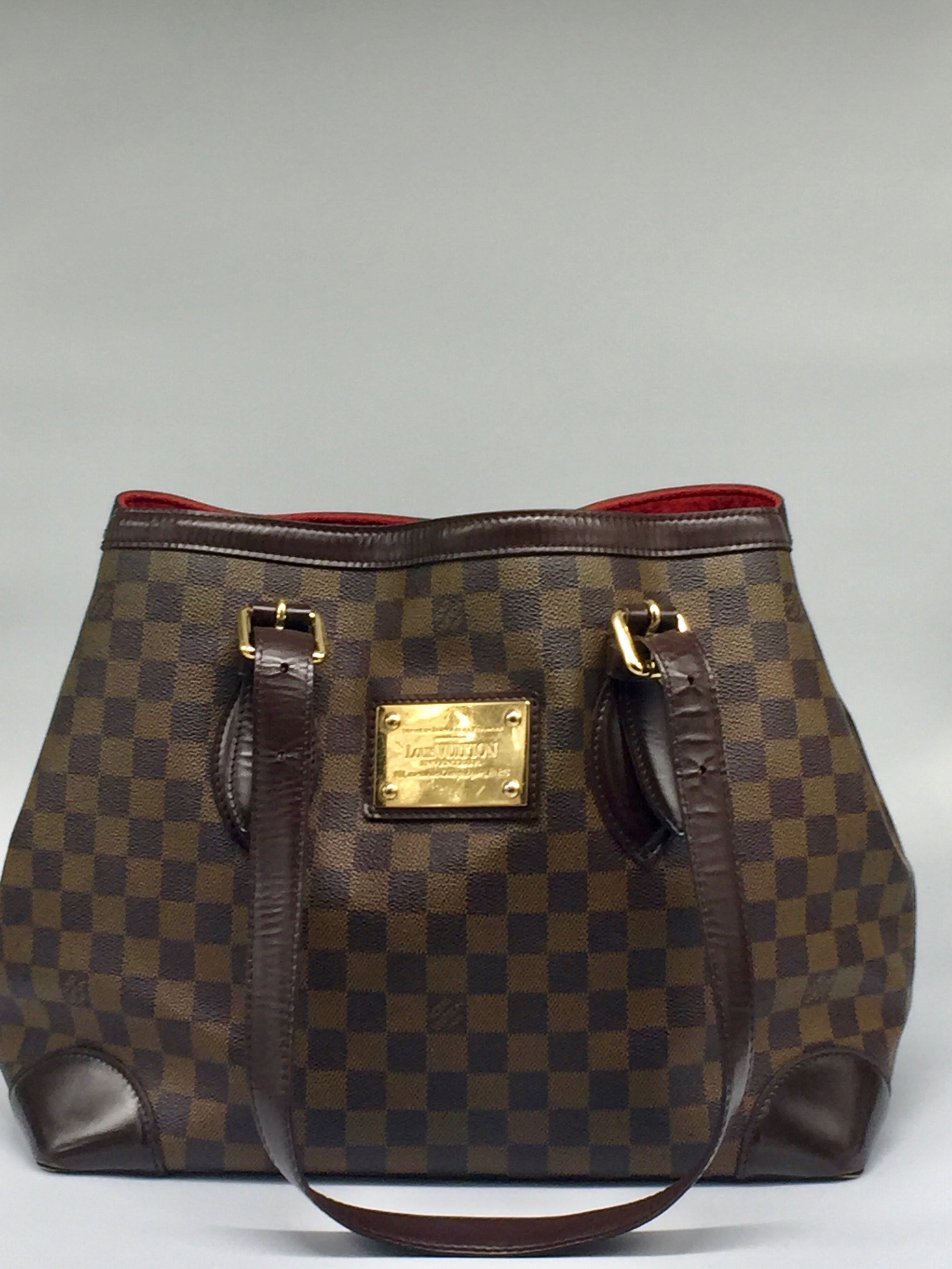 LOUIS VUITTON Hampstead MM Damier Ebene Shoulder Bag Brown