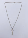 Sold-Tiffany & Co 925 Silver Heart Key Pendant with Necklace