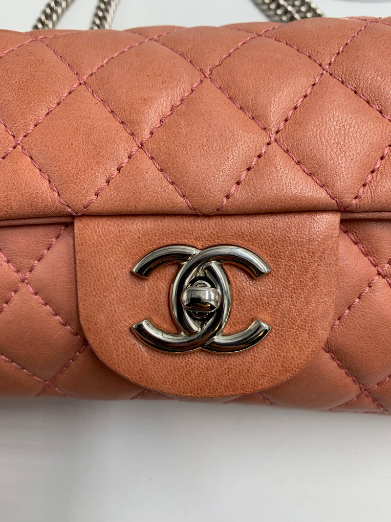 CHANEL CC Flap Bag - Dark Pink (Salmon Pink) SHW