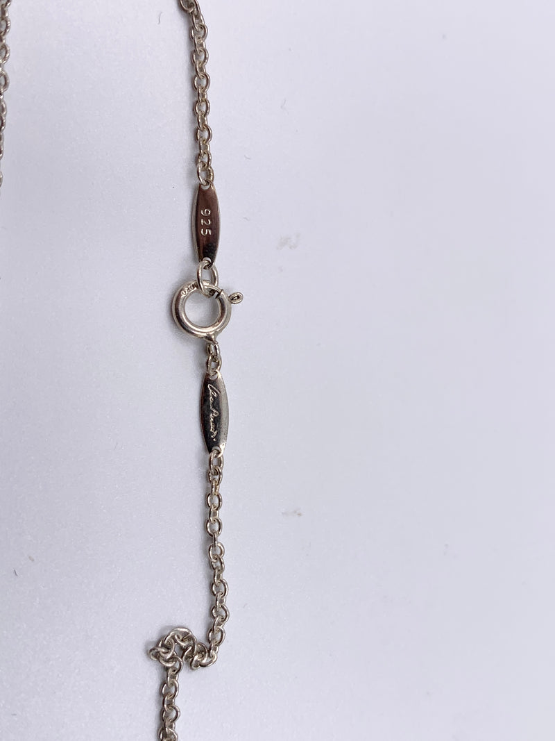 Sold-Tiffany & Co 925 Silver Heart Key Pendant with Necklace