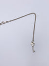 Sold-Tiffany & Co 925 Silver Heart Key Pendant with Necklace