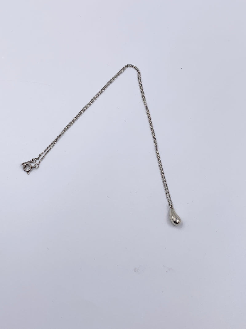Sold-Tiffany & Co 925 Silver Elsa Peretti Tear drop Pendant Necklace