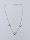 Tiffany & Co 925 Silver Elsa Peretti Triple Open Heart Necklace