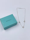 Tiffany & Co 925 Silver Elsa Peretti Triple Open Heart Necklace