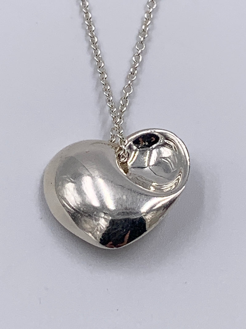 Sold-Tiffany & Co Elsa Peretti Solid Full Heart Pendant Necklace