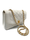 Chanel white caviar medium Diana bag with gold plated hardware vintage