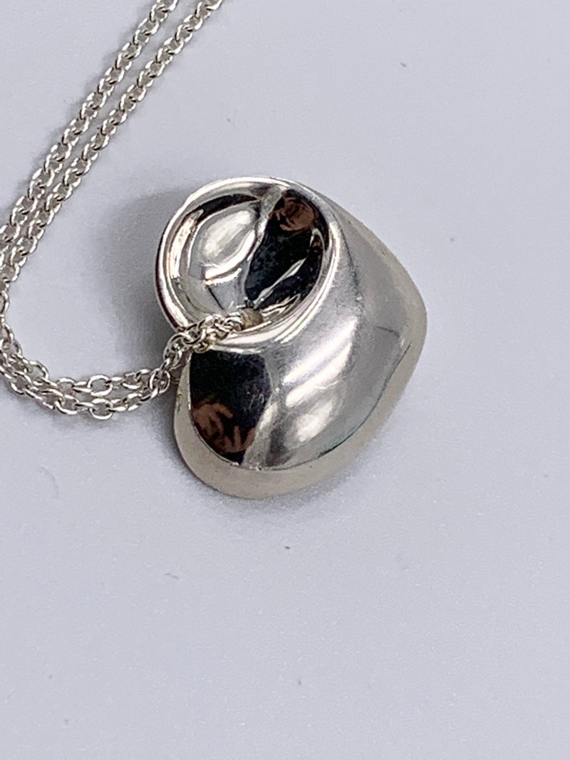 Sold-Tiffany & Co Elsa Peretti Solid Full Heart Pendant Necklace