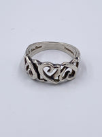 Tiffany & Co 925 Silver Paloma Picasso Loving Heart Ring Size 7