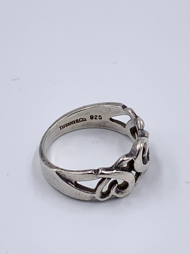 Tiffany & Co 925 Silver Paloma Picasso Loving Heart Ring Size 7