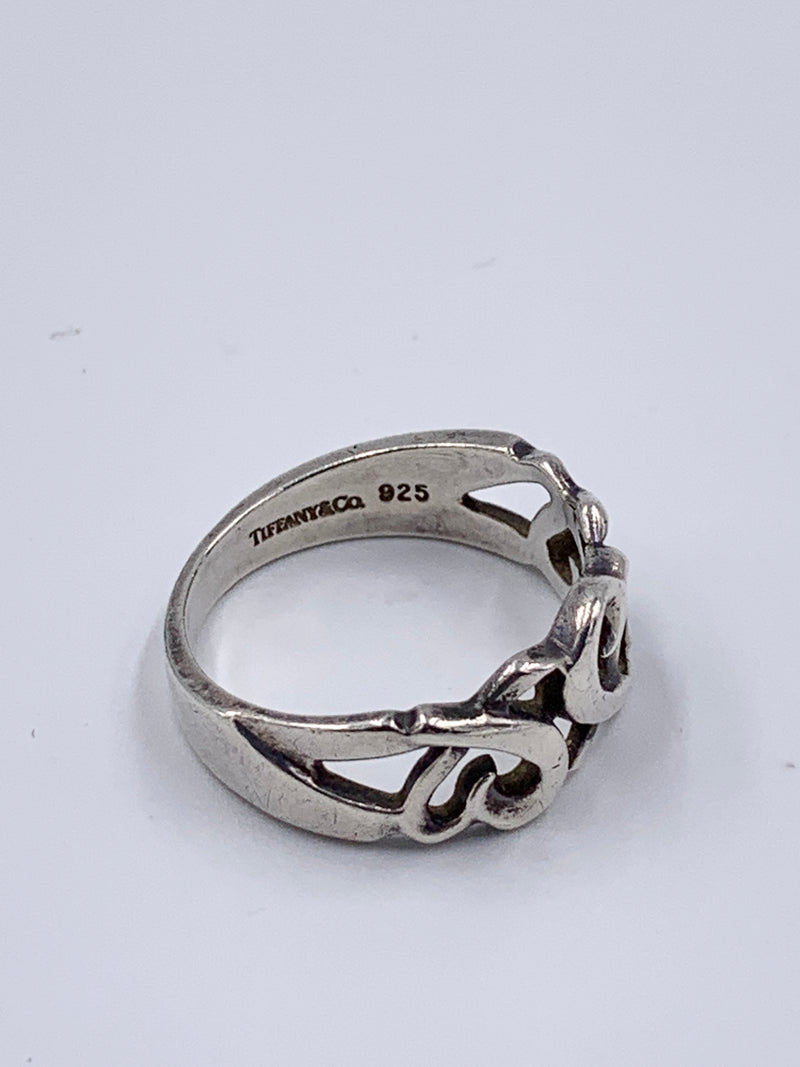 Sold-Tiffany & Co 925 Silver Paloma Picasso Loving Heart Ring Size 7