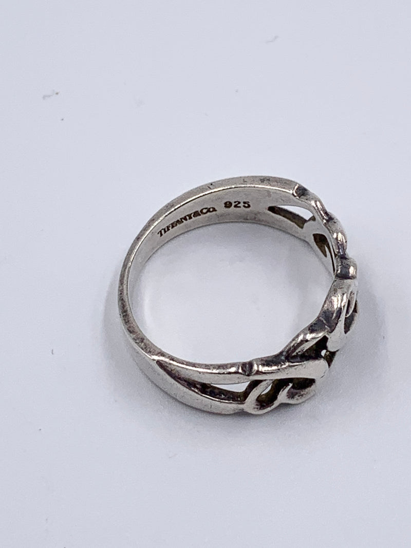 Tiffany & Co 925 Silver Paloma Picasso Loving Heart Ring Size 7