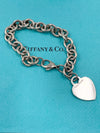 Tiffany & Co 925 Silver Heart Tag Chain Bracelet