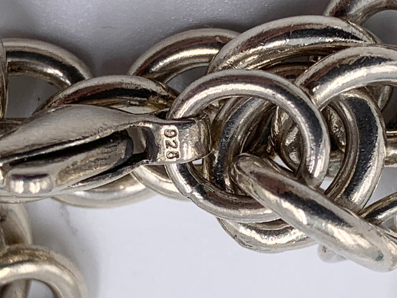 Tiffany & Co 925 Silver Heart Tag Chain Bracelet