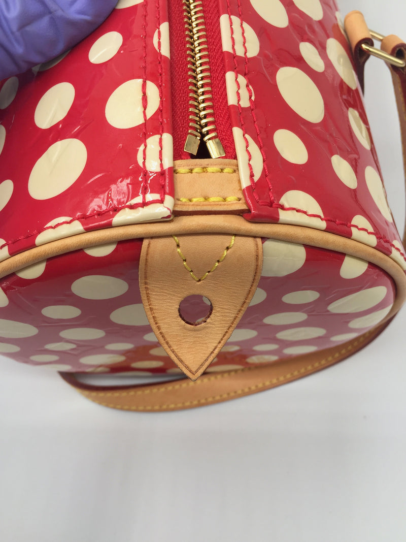 Sold-Louis Vuitton Monogram Vernis Kusama Dots Infinity Papillon Red M91425