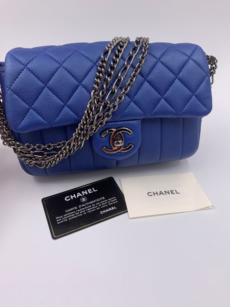 Chanel Classic Mini Rectangular Flap Bag Caviar Navy SHW