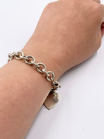 Tiffany & Co 925 Silver Heart Tag Chain Bracelet